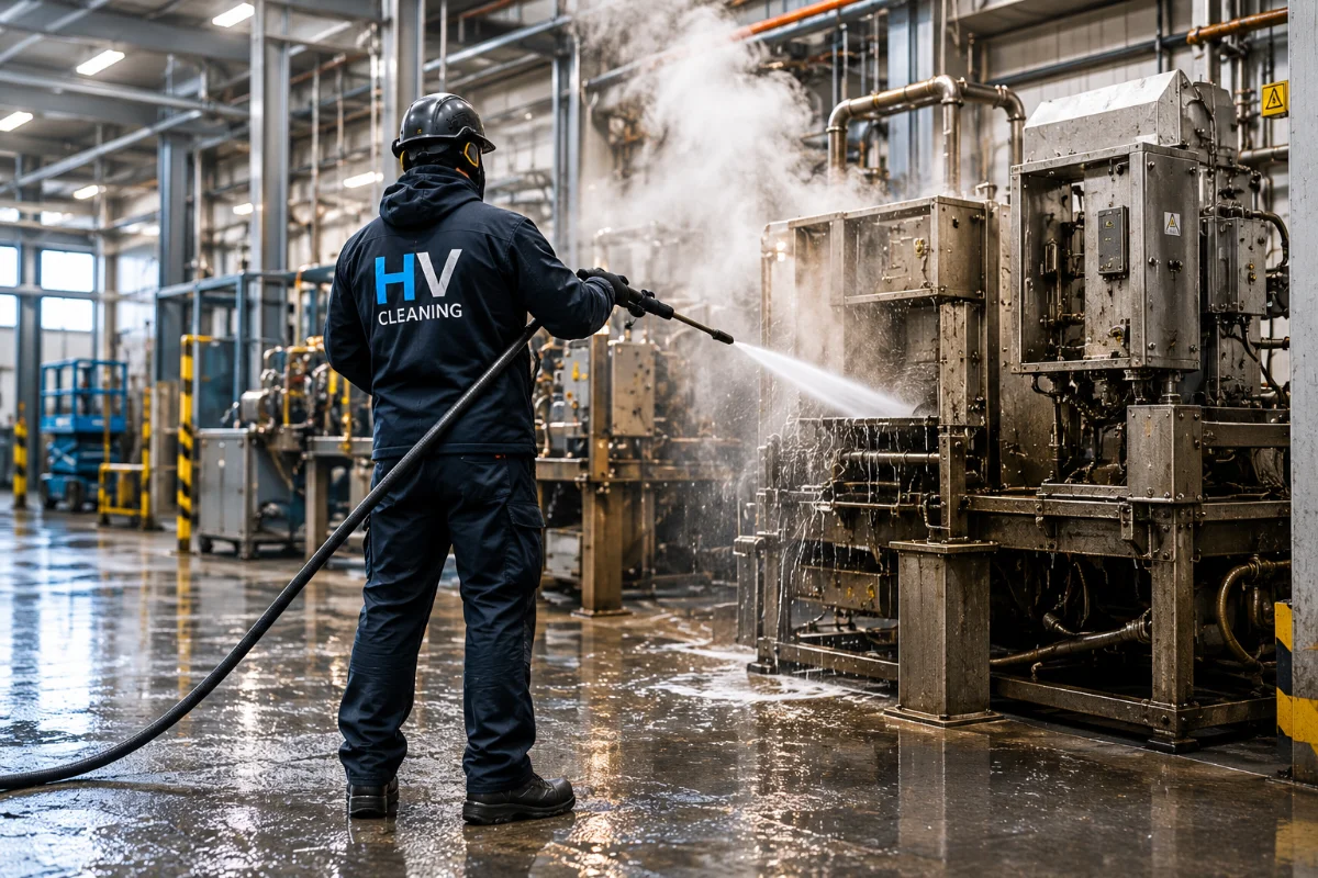 Industriële reiniging fabriekshal